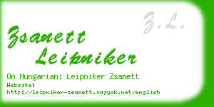 zsanett leipniker business card